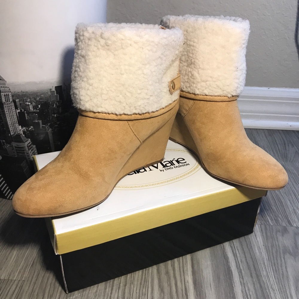 Charming Charlie Tan Heeled Boots.
